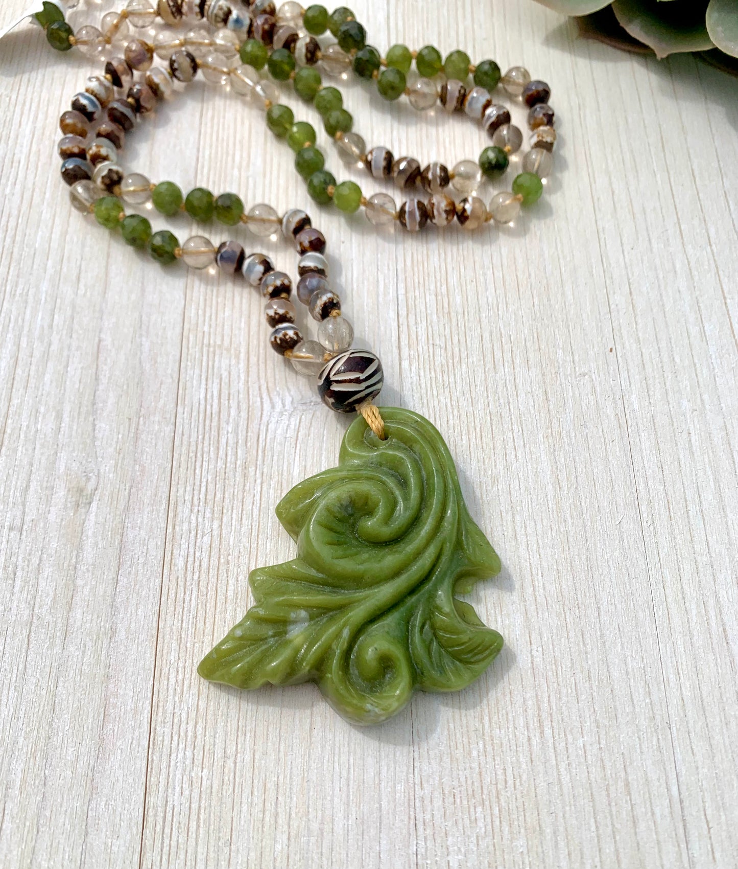 Green Jade Mala