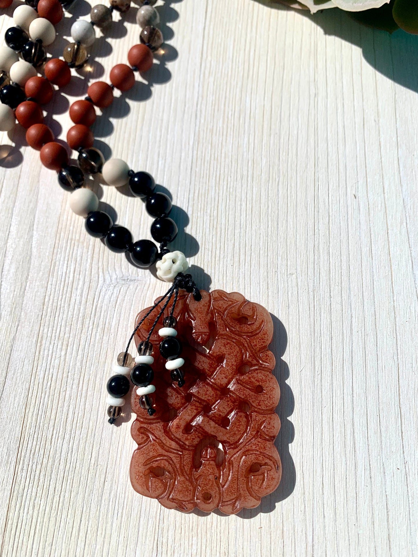 Carved Jade Mala