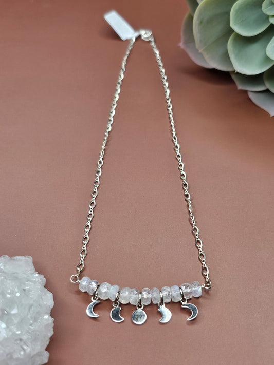 Moonstone Moonphase Necklace