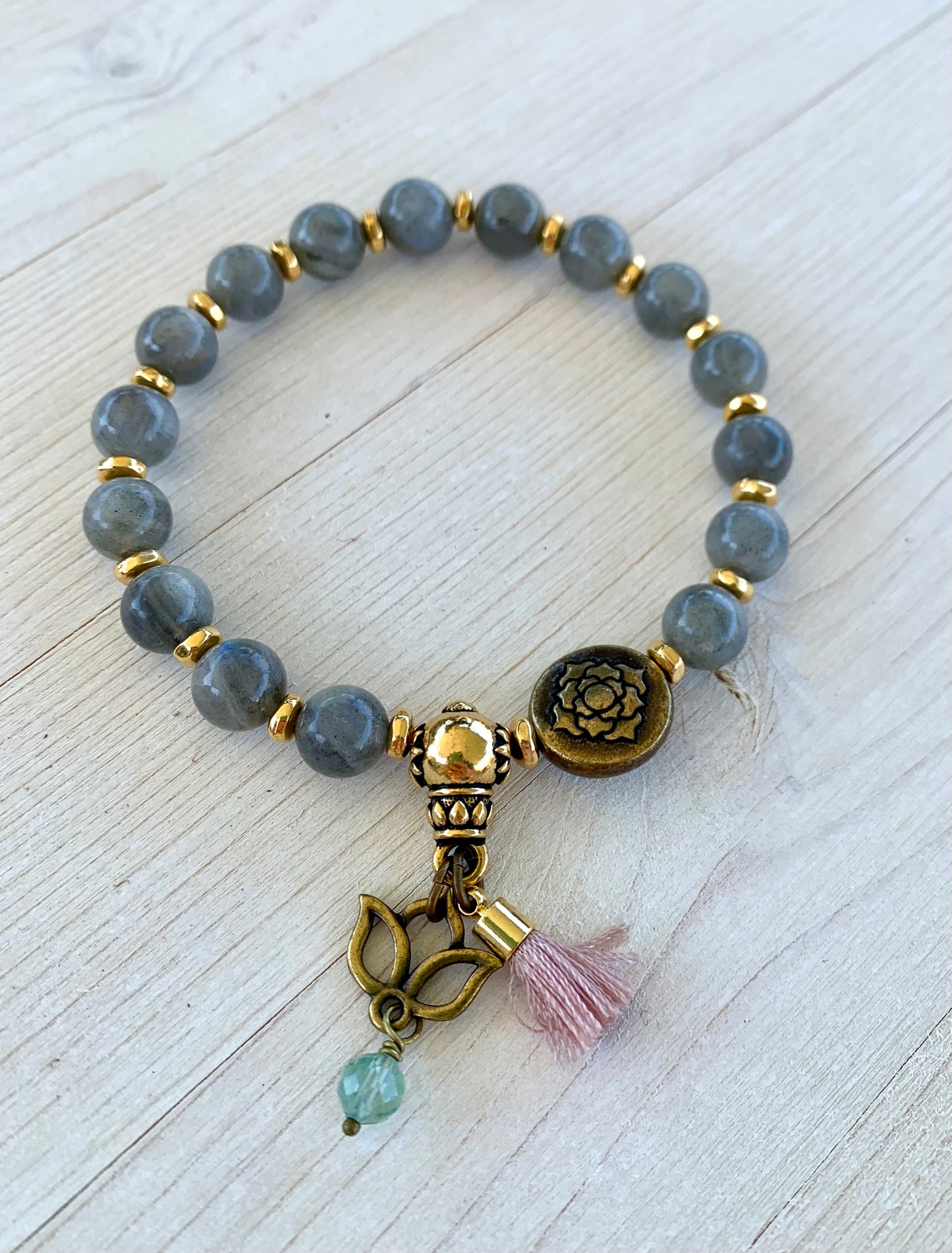 Labradorite and Fluorite bracelet