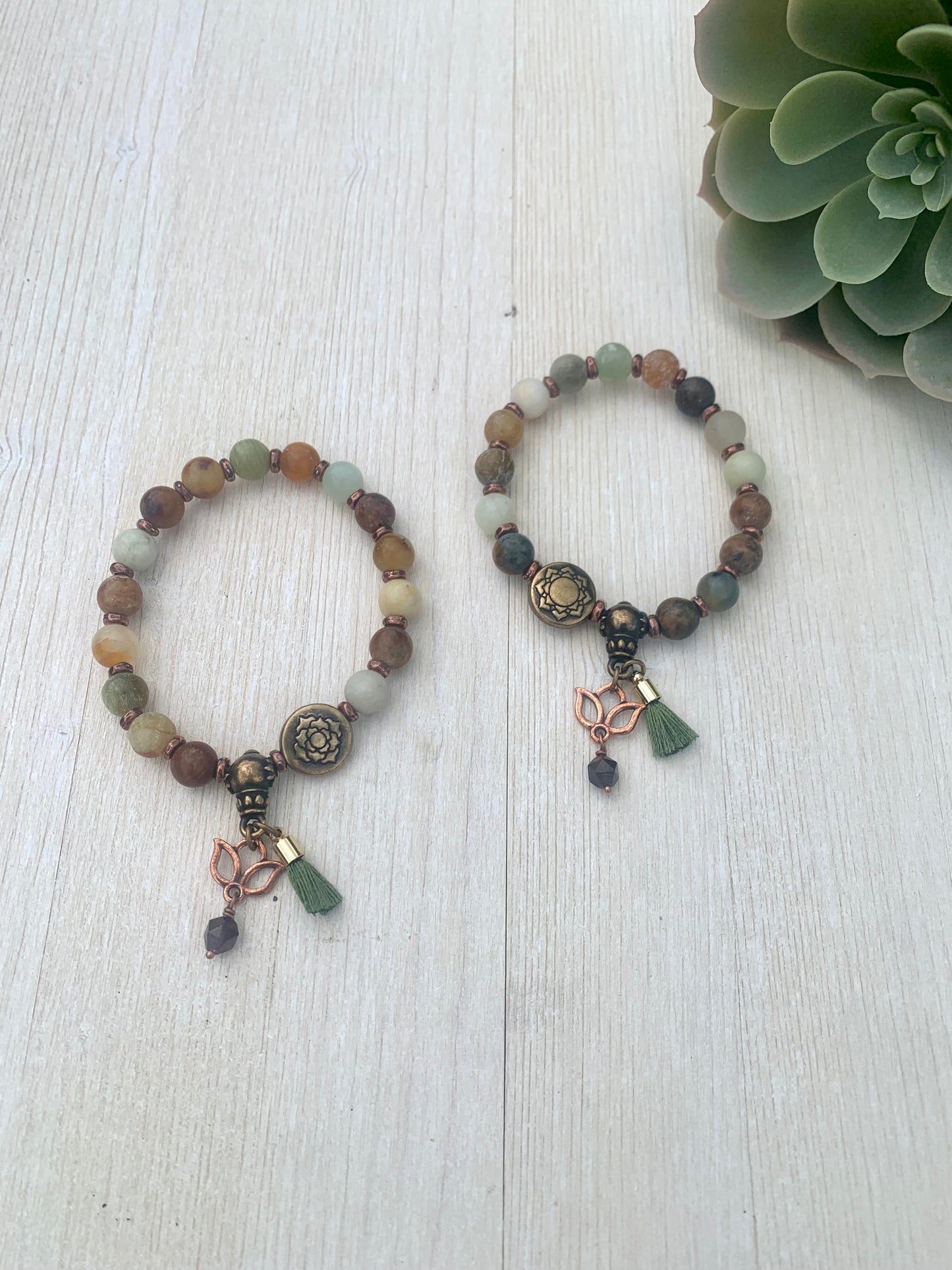 Jade and Garnet Bracelet