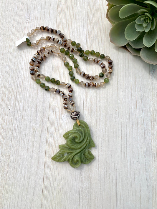 Green Jade Mala